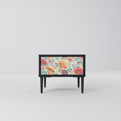 FUNGUS FANTASY Nightstand in Black Finish