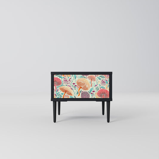 FUNGUS FANTASY Nightstand in Black Finish