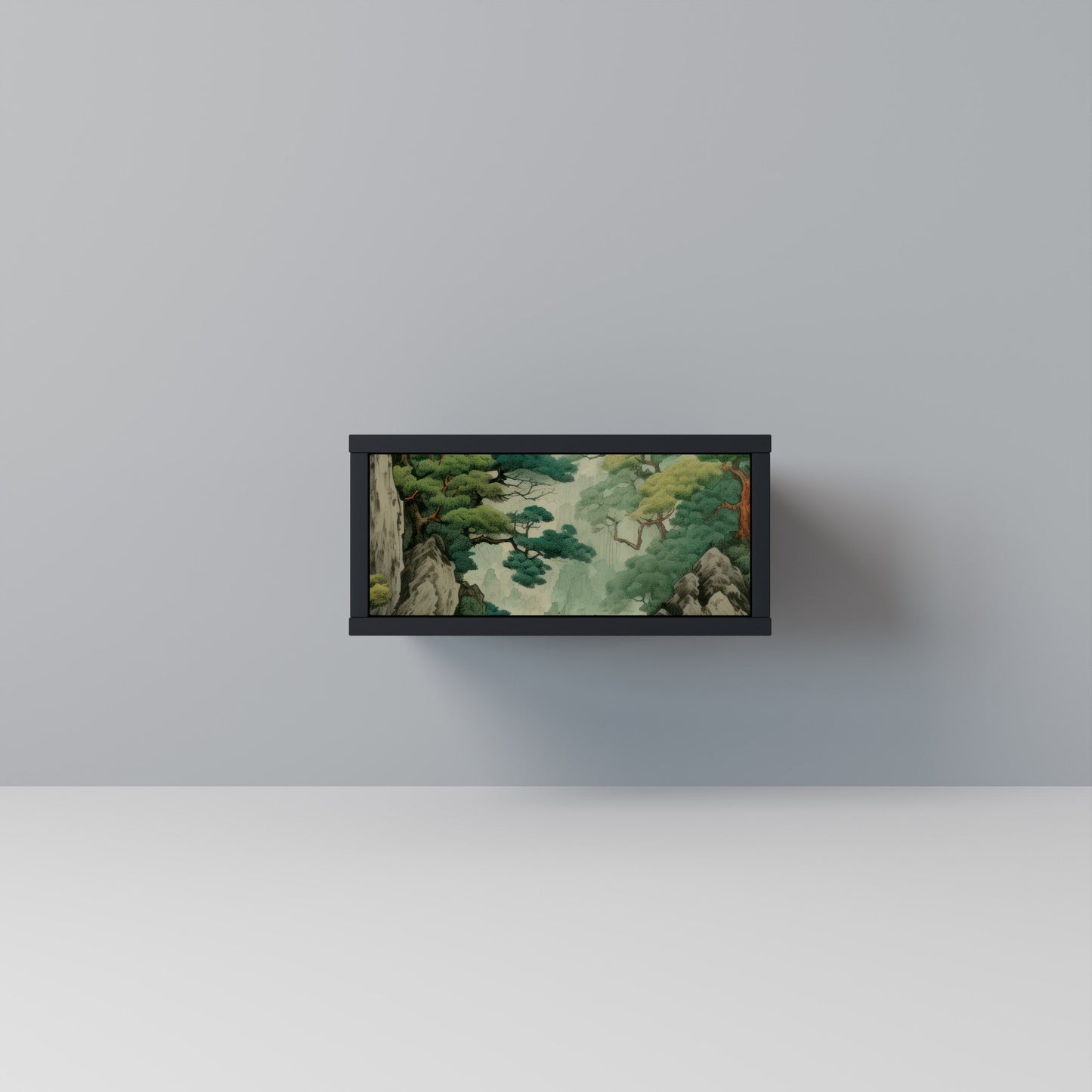 VERDURE ABYSS Nightstand in Black Finish