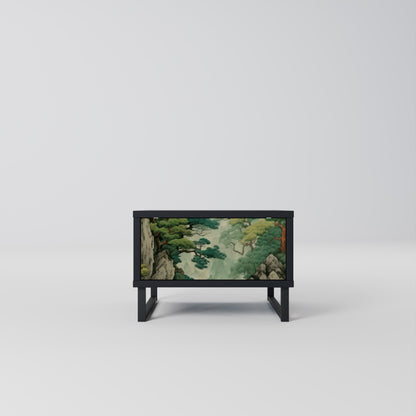 VERDURE ABYSS Nightstand in Black Finish
