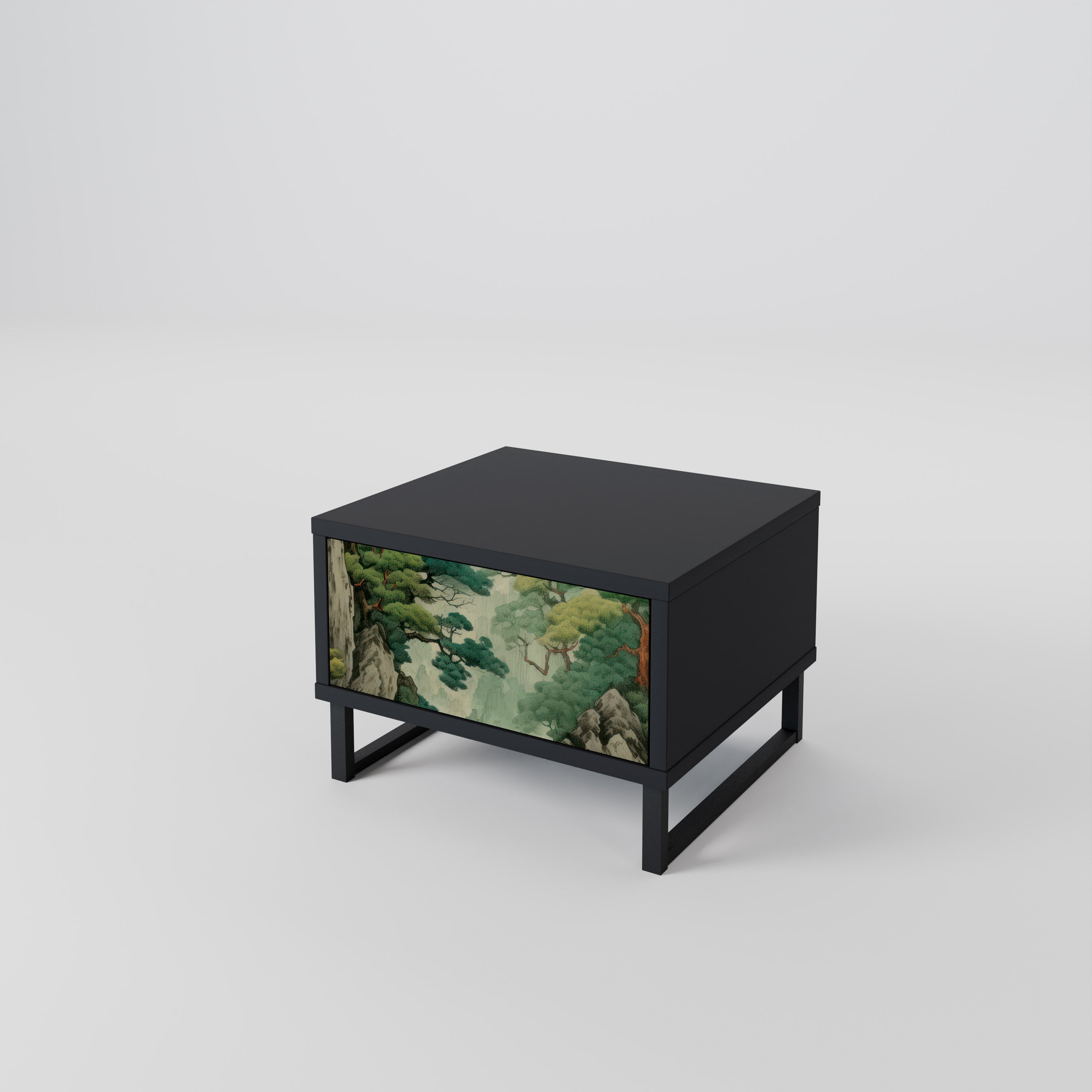 VERDURE ABYSS Nattduksbord i svart finish