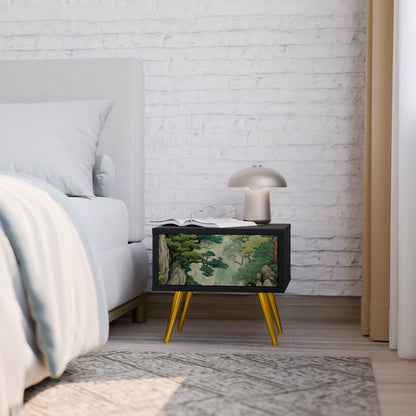 VERDURE ABYSS Nightstand in Black Finish