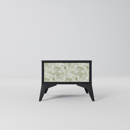 FENNEL BALDACHIN Nightstand in Black Finish