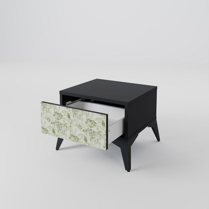 FENNEL BALDACHIN Nightstand in Black Finish