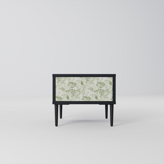 FENNEL BALDACHIN Nightstand in Black Finish