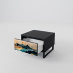OMINOUS MOUNTAINS Nightstand in Black Finish