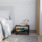 OMINOUS MOUNTAINS Nightstand in Black Finish