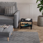 OMINOUS MOUNTAINS Nightstand in Black Finish