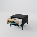 OMINOUS MOUNTAINS Nightstand in Black Finish
