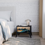 OMINOUS MOUNTAINS Nightstand in Black Finish