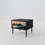 OMINOUS MOUNTAINS Nightstand in Black Finish