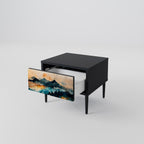 OMINOUS MOUNTAINS Nightstand in Black Finish