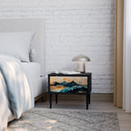 OMINOUS MOUNTAINS Nightstand in Black Finish