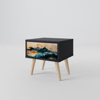 OMINOUS MOUNTAINS Nightstand in Black Finish