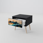 OMINOUS MOUNTAINS Nightstand in Black Finish