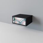 Nattduksbord i sammet i svart finish