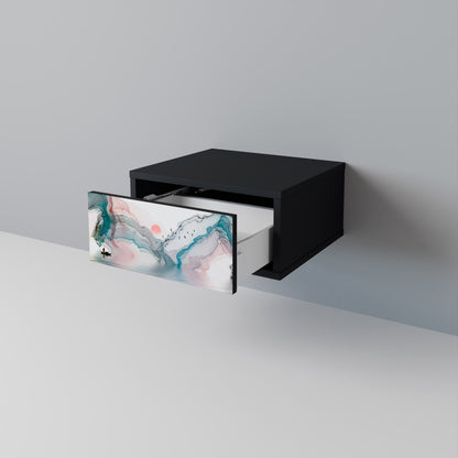 VELVET CROSSING Nightstand in Black Finish