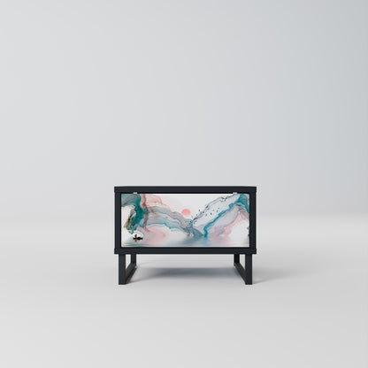 VELVET CROSSING Nightstand in Black Finish