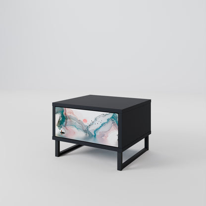 VELVET CROSSING Nightstand in Black Finish