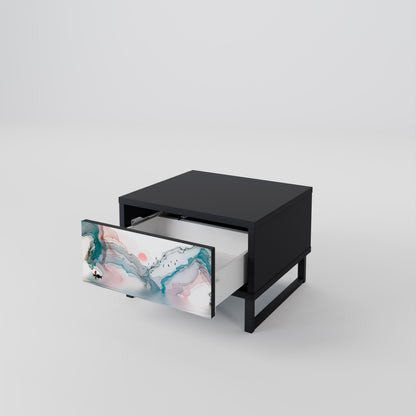 VELVET CROSSING Nightstand in Black Finish