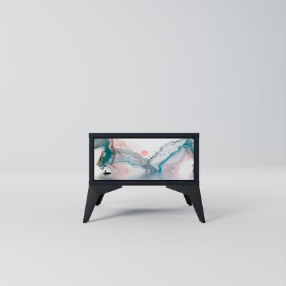 VELVET CROSSING Nightstand in Black Finish