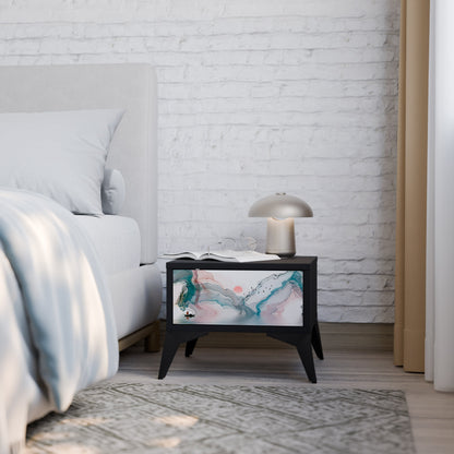 VELVET CROSSING Nightstand in Black Finish