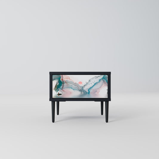 VELVET CROSSING Nightstand in Black Finish