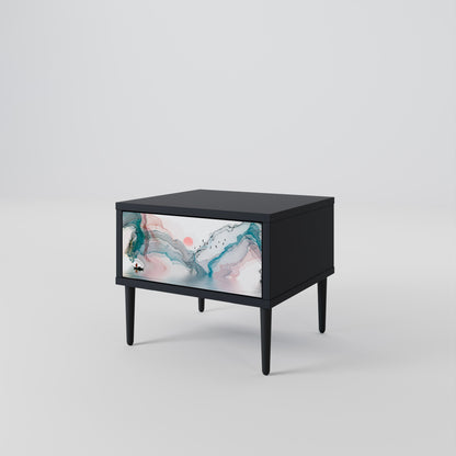 VELVET CROSSING Nightstand in Black Finish