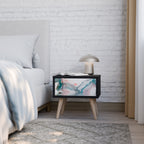 Nattduksbord i sammet i svart finish