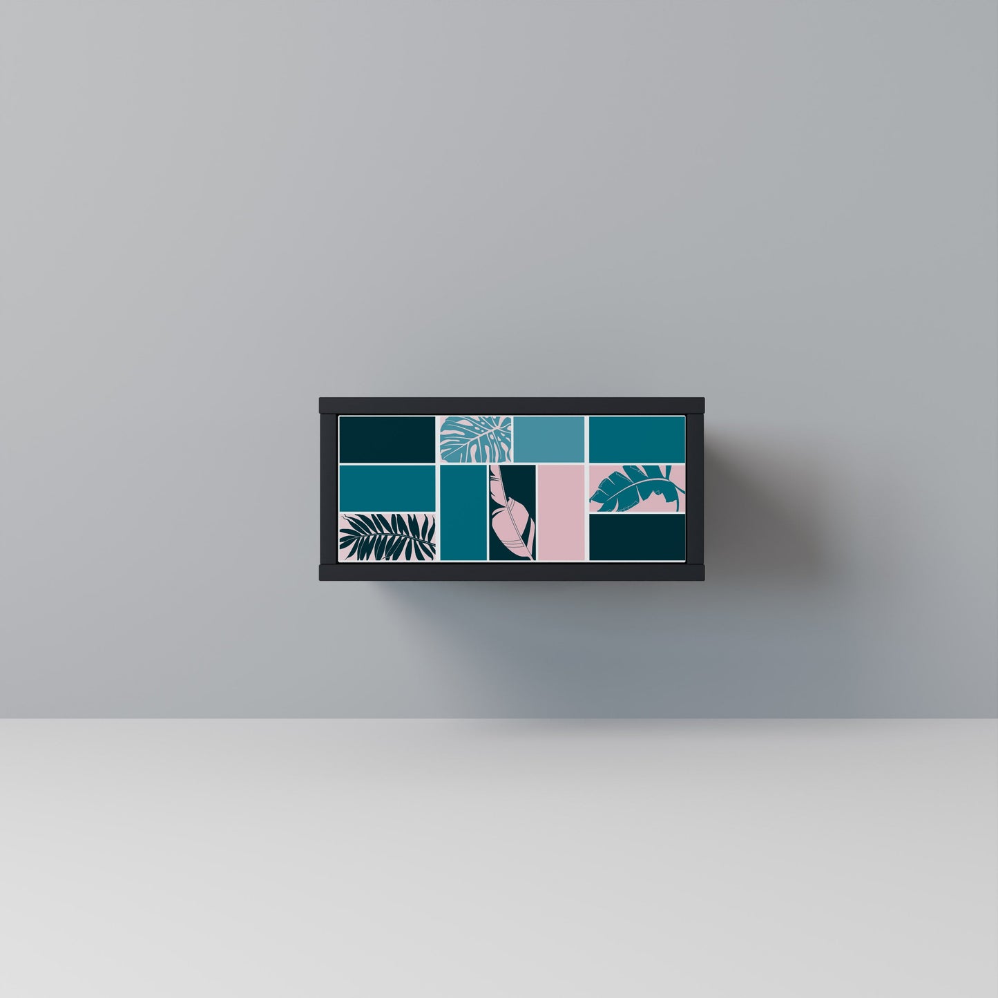 COMBINATION OF SHAPES Nightstand in Black Finish