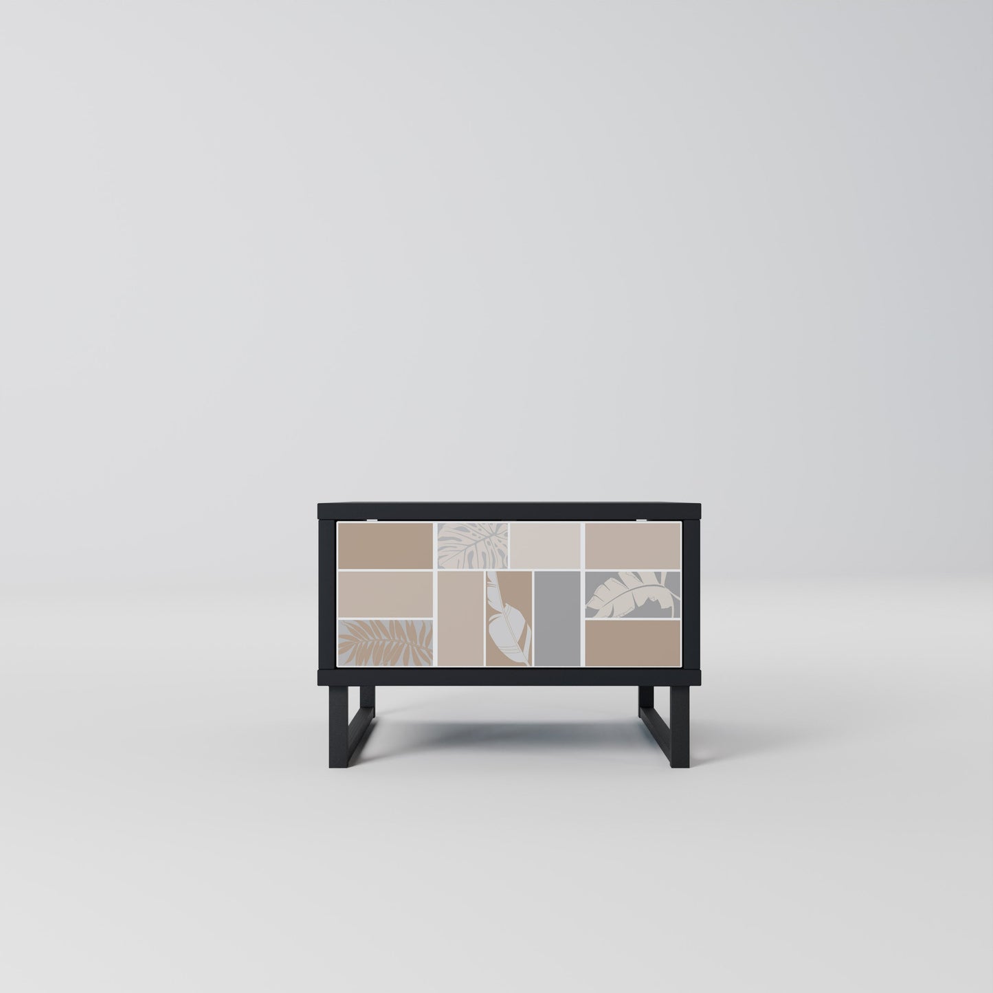TROPICAL SHAPES Nightstand in Black Finish