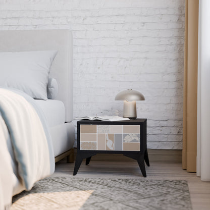 TROPICAL SHAPES Nightstand in Black Finish