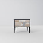 TROPISKA FORMER Nattduksbord i svart finish