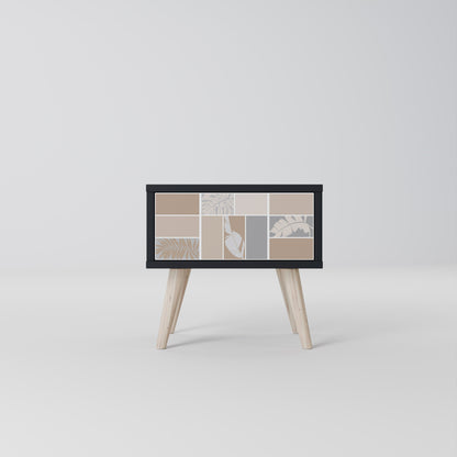 TROPICAL SHAPES Nightstand in Black Finish