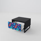 CACTUS VIBES Nightstand in Black Finish