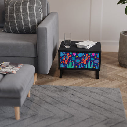 CACTUS VIBES Nattduksbord i svart finish