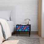 CACTUS VIBES Nightstand in Black Finish