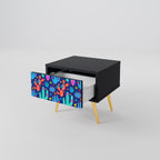 CACTUS VIBES Nightstand in Black Finish