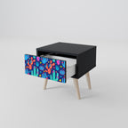 CACTUS VIBES Nightstand in Black Finish