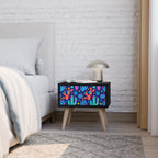 CACTUS VIBES Nightstand in Black Finish