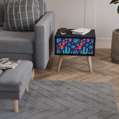 CACTUS VIBES Nattduksbord i svart finish