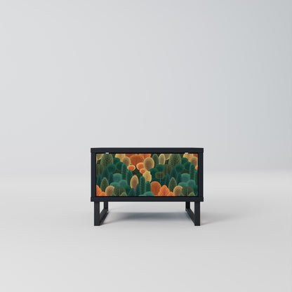AUTUMN KALEIDOSCOPE Nightstand in Black Finish