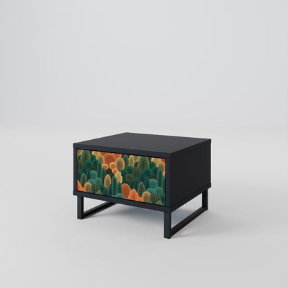 AUTUMN KALEIDOSCOPE Nightstand in Black Finish