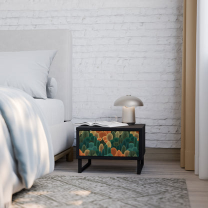 AUTUMN KALEIDOSCOPE Nightstand in Black Finish