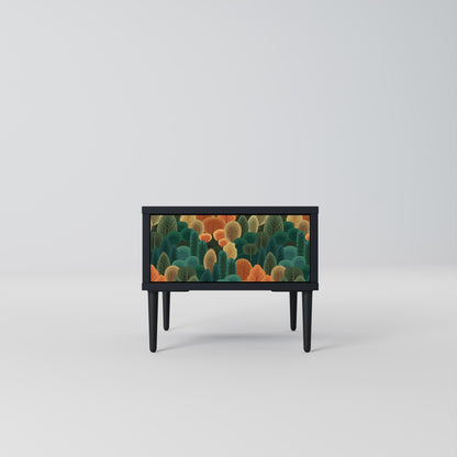 AUTUMN KALEIDOSCOPE Nightstand in Black Finish