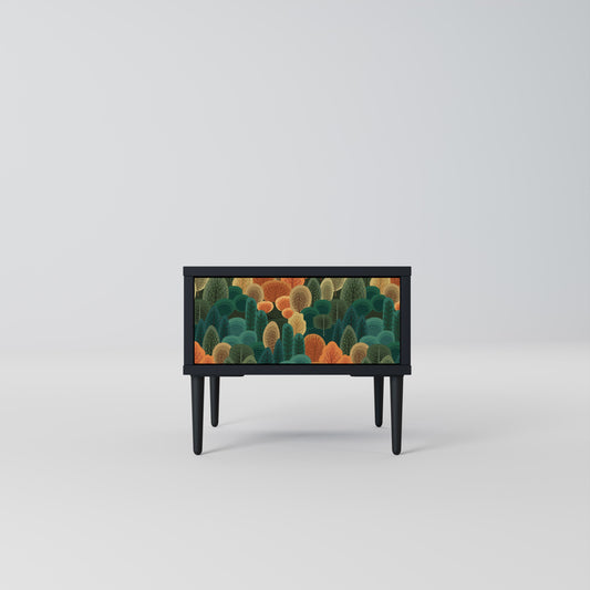 AUTUMN KALEIDOSCOPE Nightstand in Black Finish