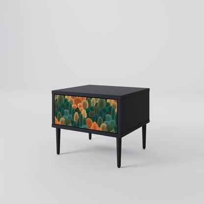 AUTUMN KALEIDOSCOPE Nightstand in Black Finish