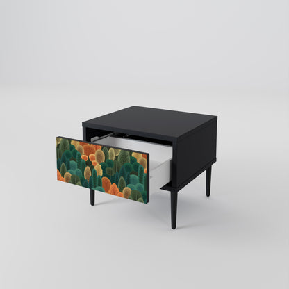 AUTUMN KALEIDOSCOPE Nightstand in Black Finish