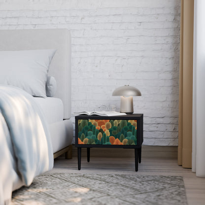 AUTUMN KALEIDOSCOPE Nightstand in Black Finish