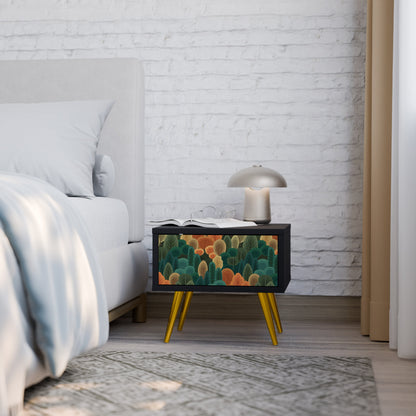 AUTUMN KALEIDOSCOPE Nightstand in Black Finish